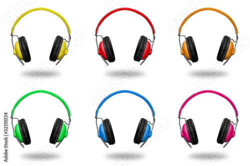 Kopfhörer bunt in verschiedenen Farben