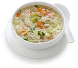 chicken noodle soup , cold and flu fighting soup
