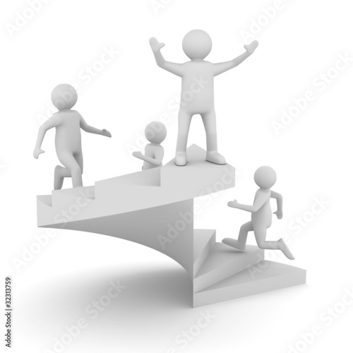 leadership concept on white...