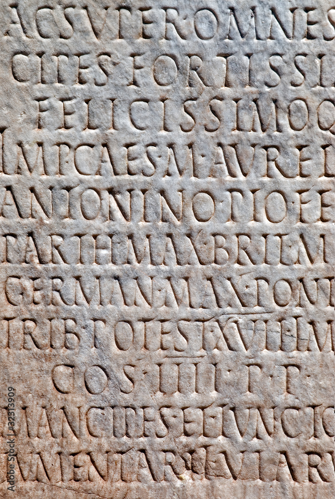 Iscrizione latina, Casa delle Vestali, Foro Romano, Roma