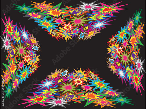 Explosions colorful vectors