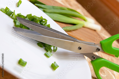 culinary scissors for chopping greens photo