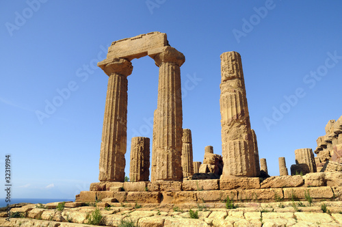 The Temple of Juno Lacinia at Agricento in Sicily,Italy,Europe