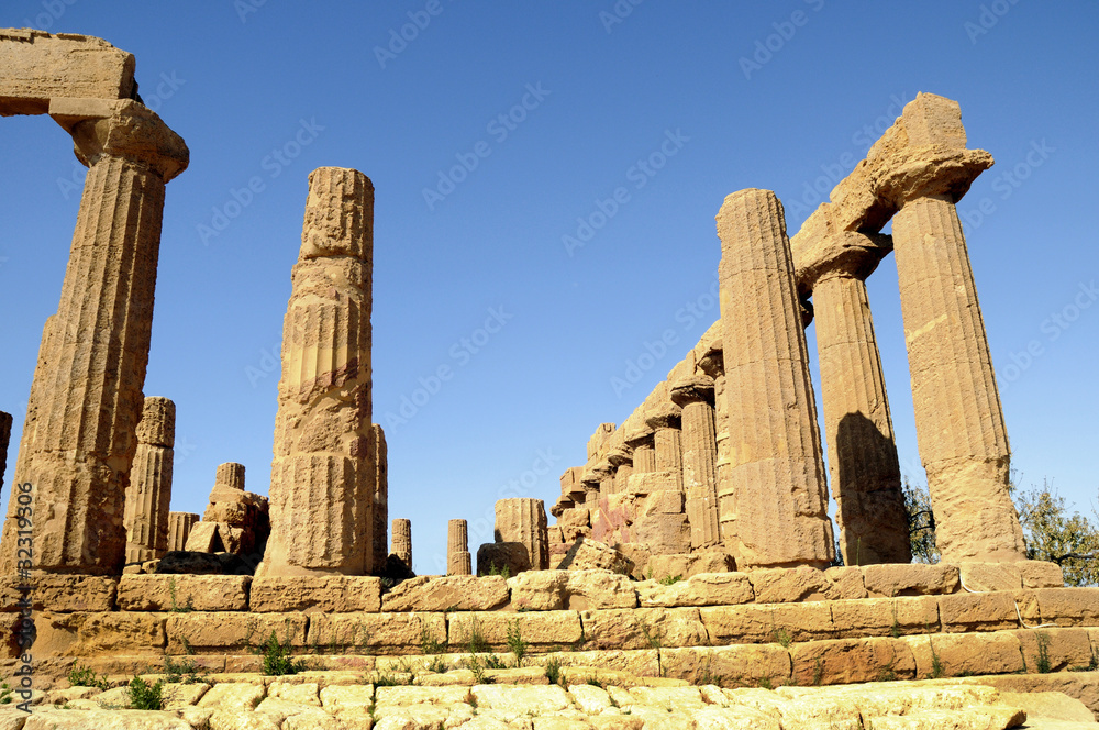 The Temple of Juno Lacinia  at Agricento in Sicily,Italy,Europe