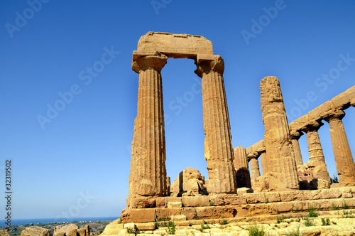 The Temple of Juno Lacinia at Agricento in Sicily,Italy,Europe