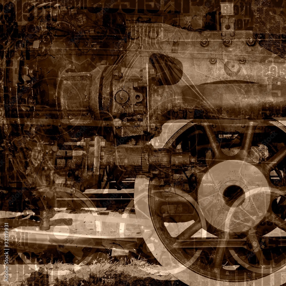 old machinery illustration