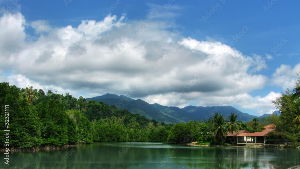 Lake under clouds time lapse Lake under clouds time lapse