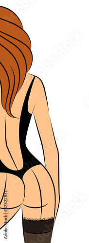 Silhouette of beautiful sexy woman