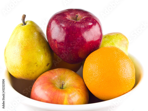 A Bowl of Fruit Apples Pears and Oranges