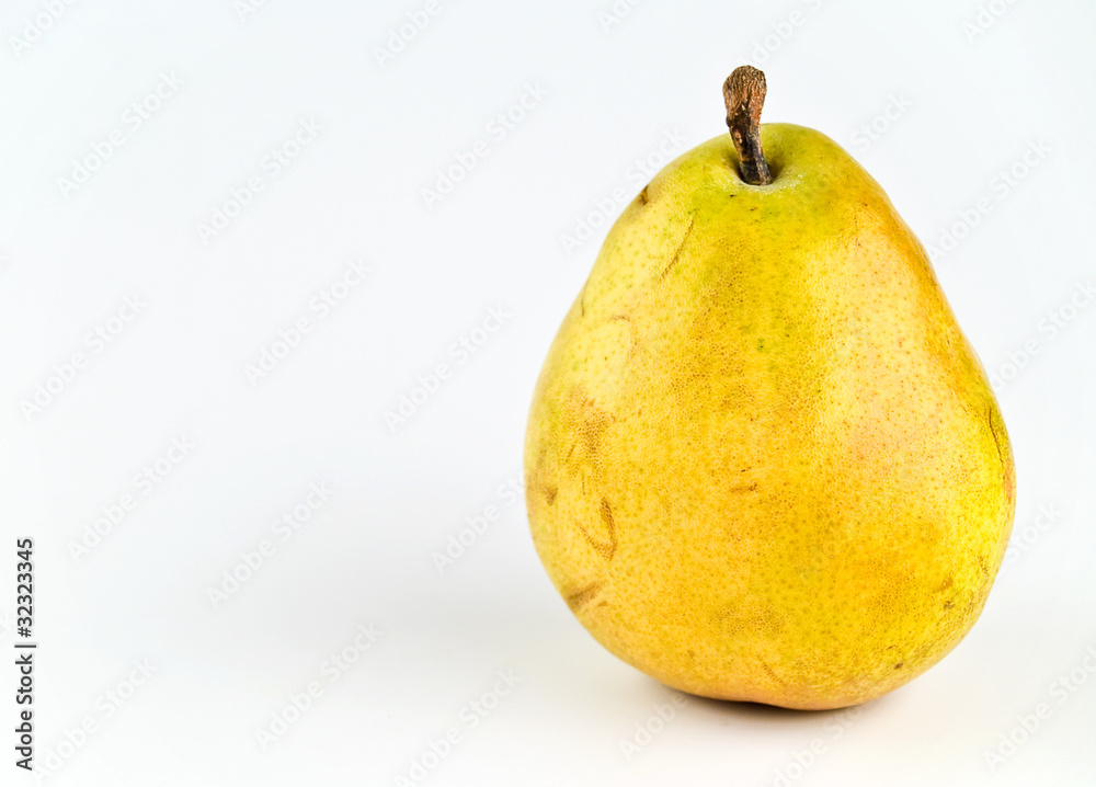 Single Pear Isolated on White