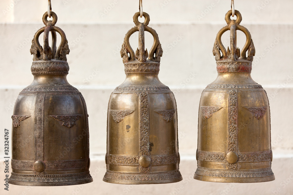 three buddhist bells three buddhist bells