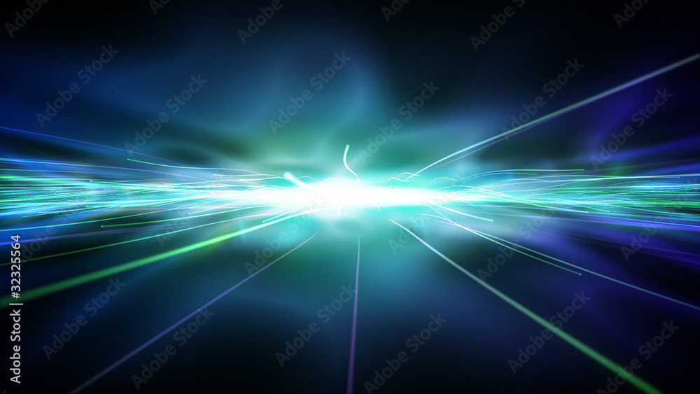 Flying abstract lines