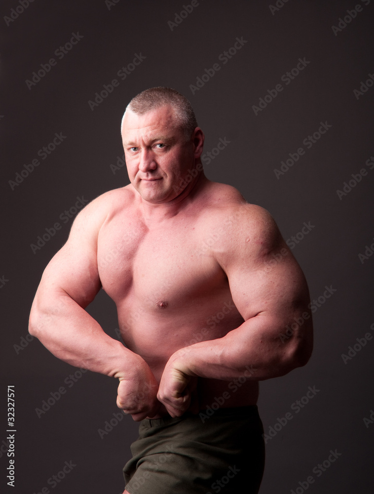 Bodybuilder posing