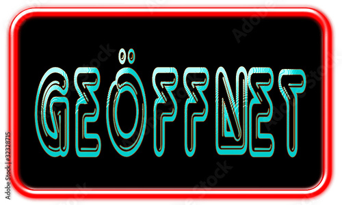 Neonleuchte Geöffnet
