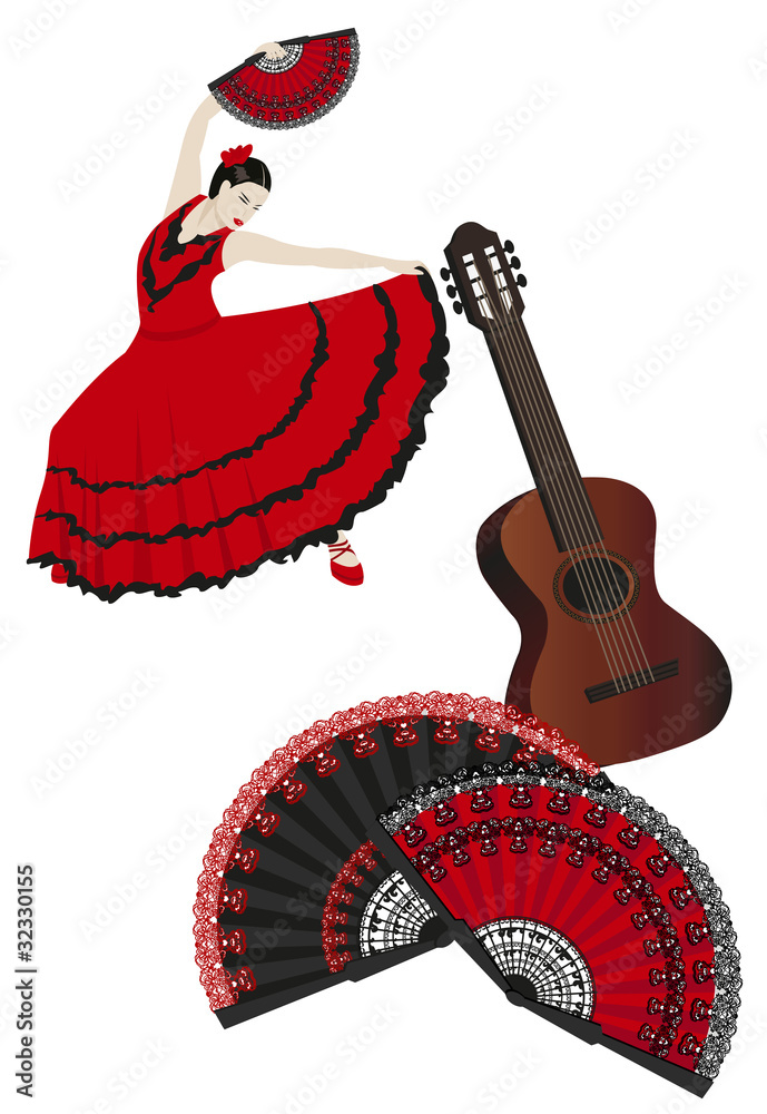 Flamenco style skirt outfit main image 1