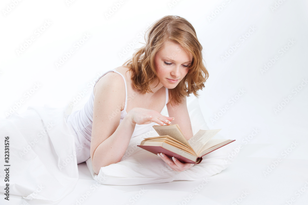 young beautiful girl reads book young beautiful girl reads book