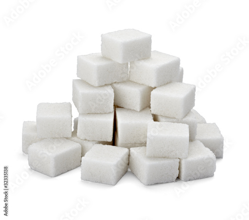 Photo sugar cubes sweet food