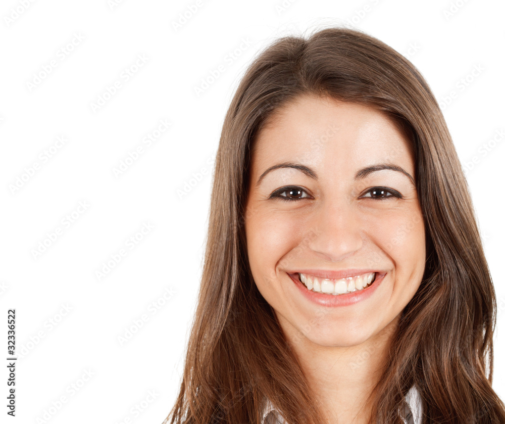 Happy woman smiling Happy woman smiling