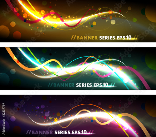 Colorful Organic Banner Set | Magical Light Burst