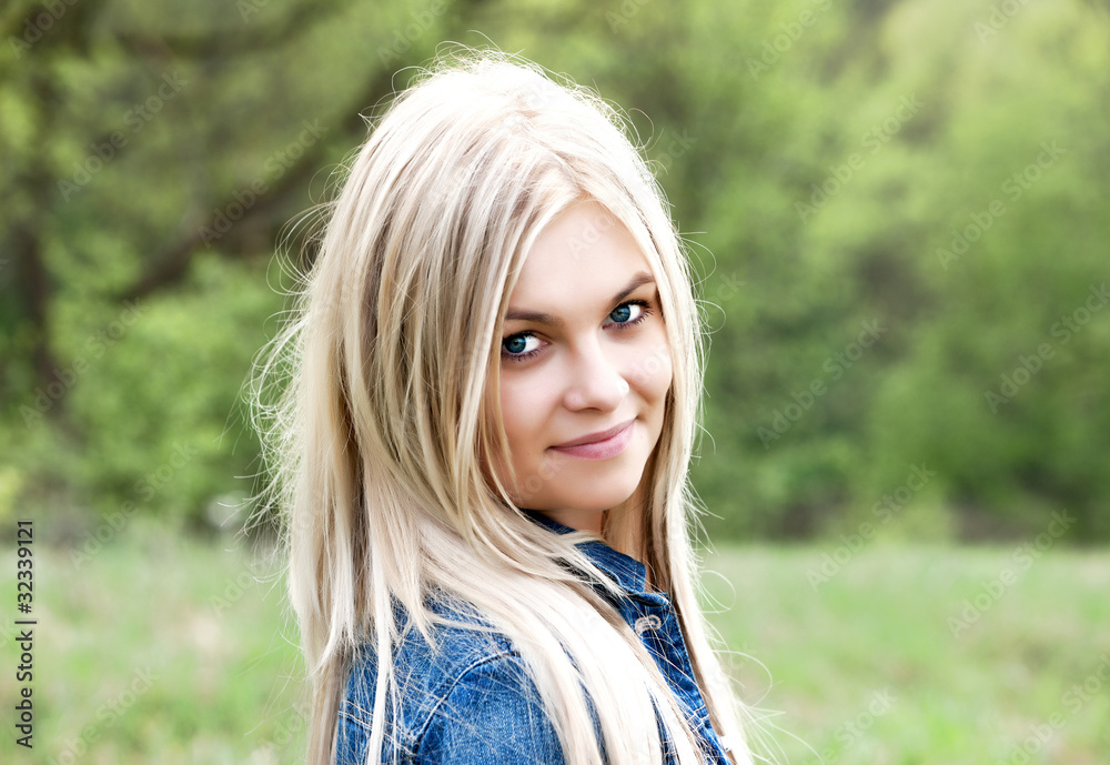 The young blue-eyed blonde. The young blue-eyed blonde.