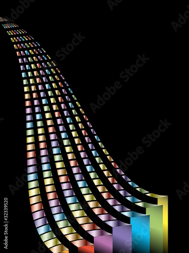 fond abstrait vague multicolor