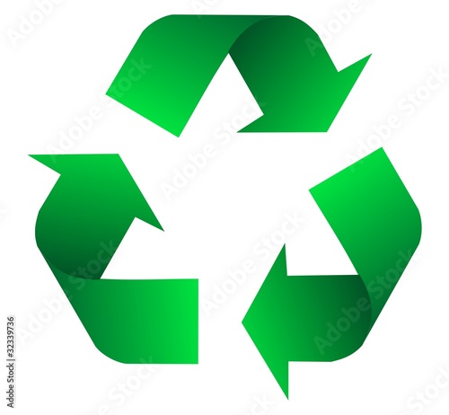 Recycling icon, vector