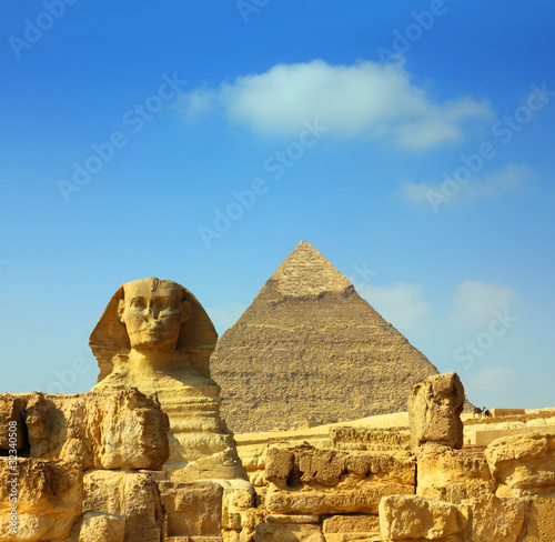 egypt Cheops pyramid and sphinx #32340508