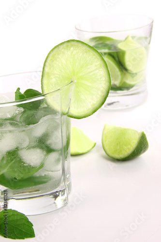 Mojito drink isolated on white background