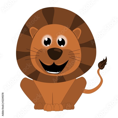 Illustration of a cute lion
