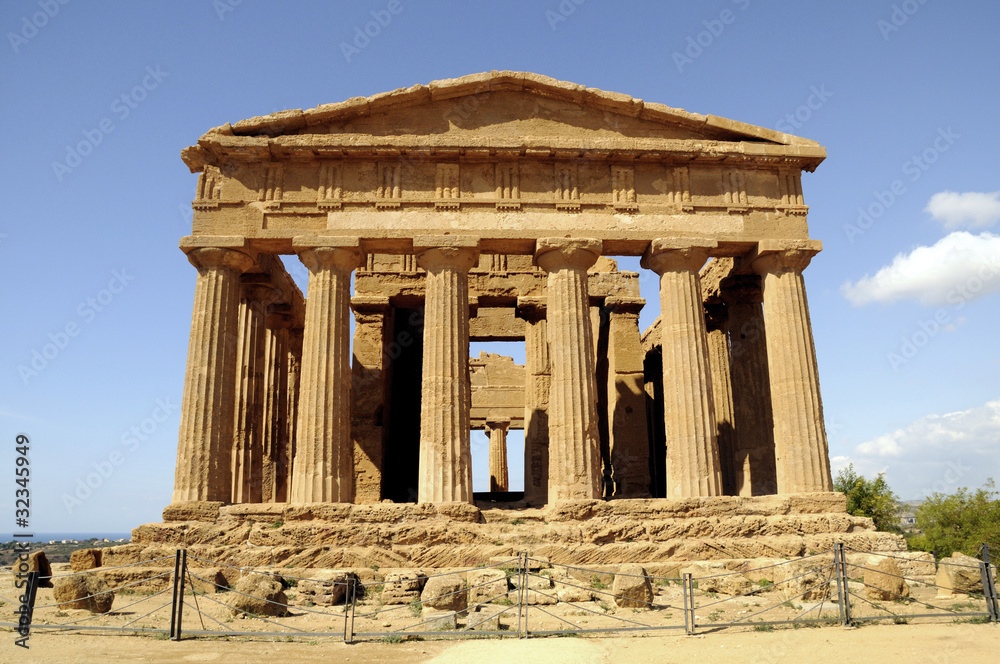 the Temple of Concordia at Agricento Sicily Italy