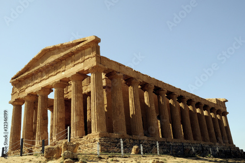 the Temple of Concordia at Agricento Sicily Italy