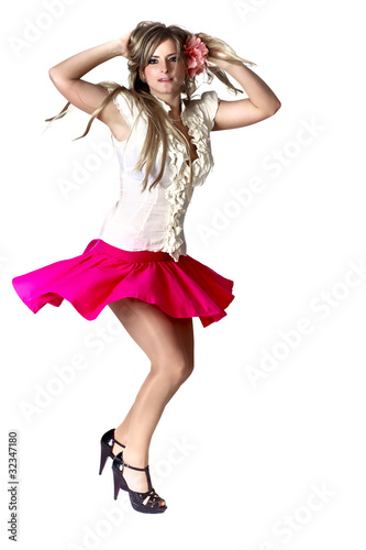 Blonde Girl Dancing