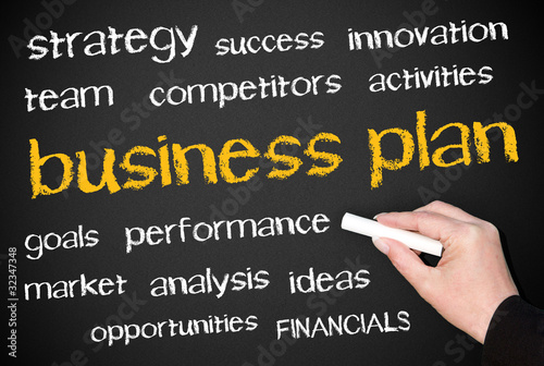business plan concept chalkboard