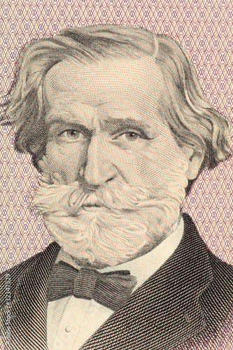 Verdi on 1000 Lire 1977 banknote from Italy