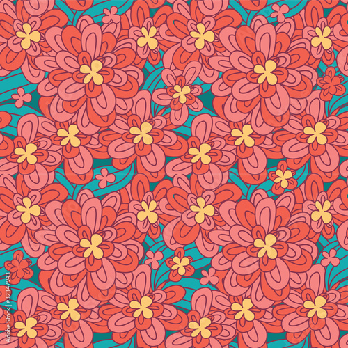Wallpaper Mural floral seamless pattern Torontodigital.ca
