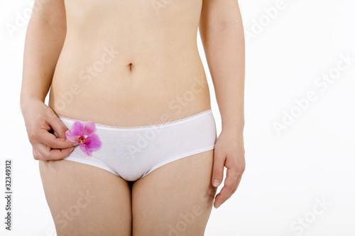 Woman in underwear
