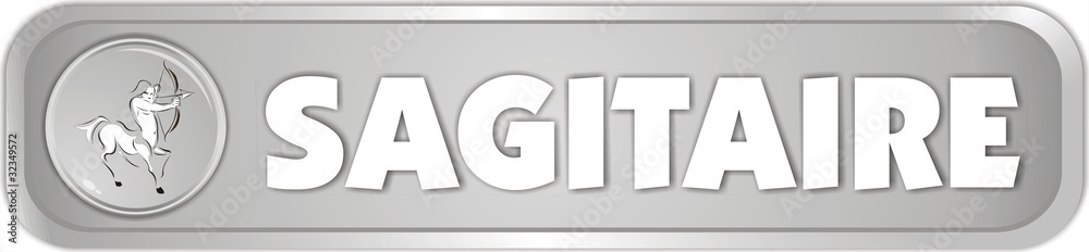 Fototapeta premium bouton signe zodiaque sagitaire