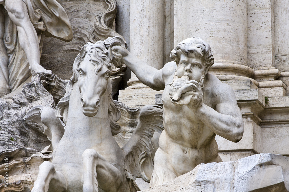 Trevi fountain detail