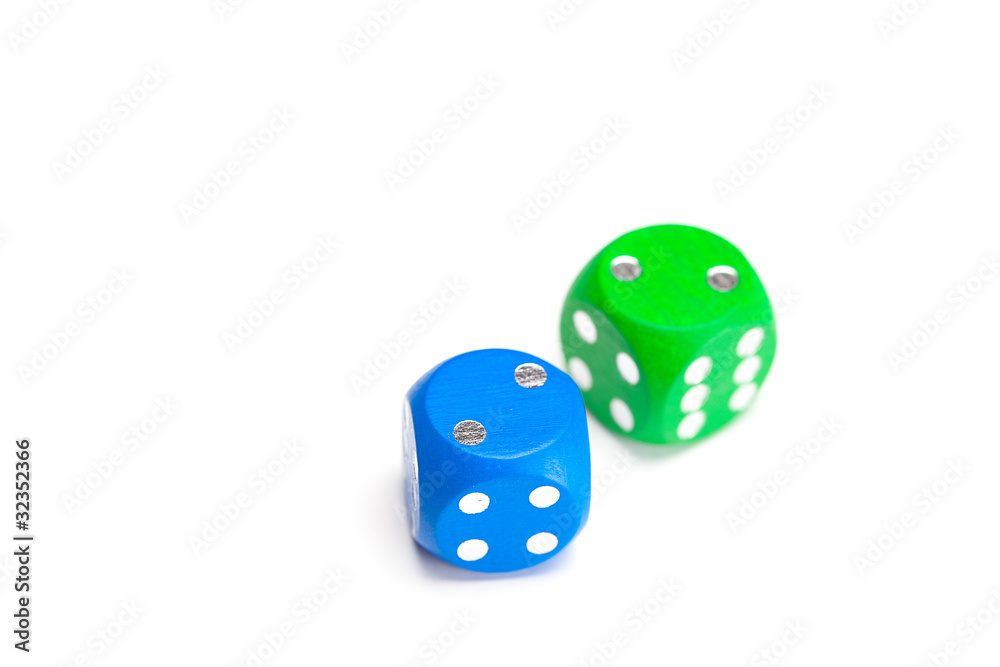 dice isolated on white dice isolated on white