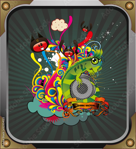 composicion de animales abstractos en vector