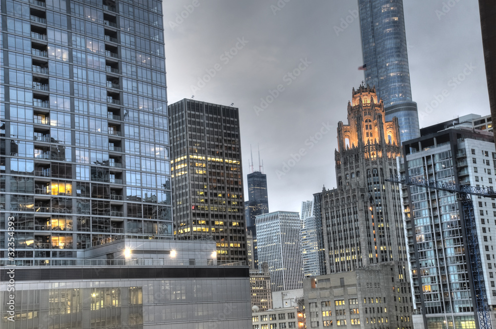 Fototapeta premium HDR of Chicago Buildings