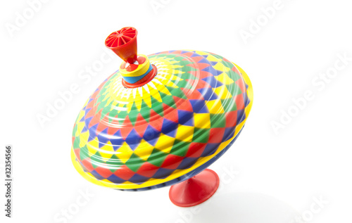 Vintage colorful spinning top