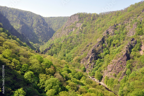 Das Bodetal bei Thale - Blick von der Seilbahn