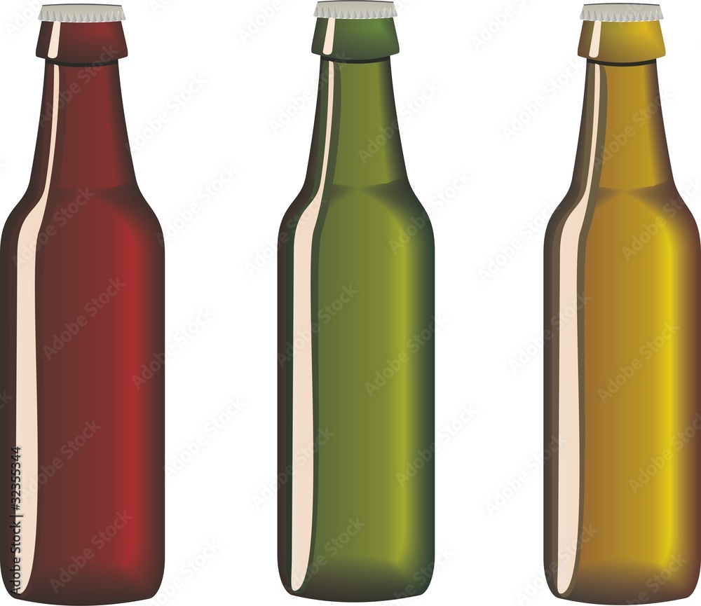 beer bottles in vector beer bottles in vector