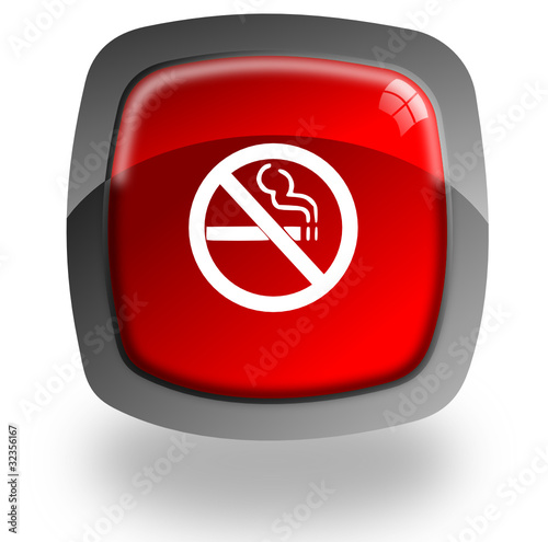 No smoking glossy icon