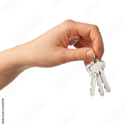 Slika na platnu hand holding bunch of keys