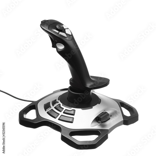 gamepad joystick isolated on white photo