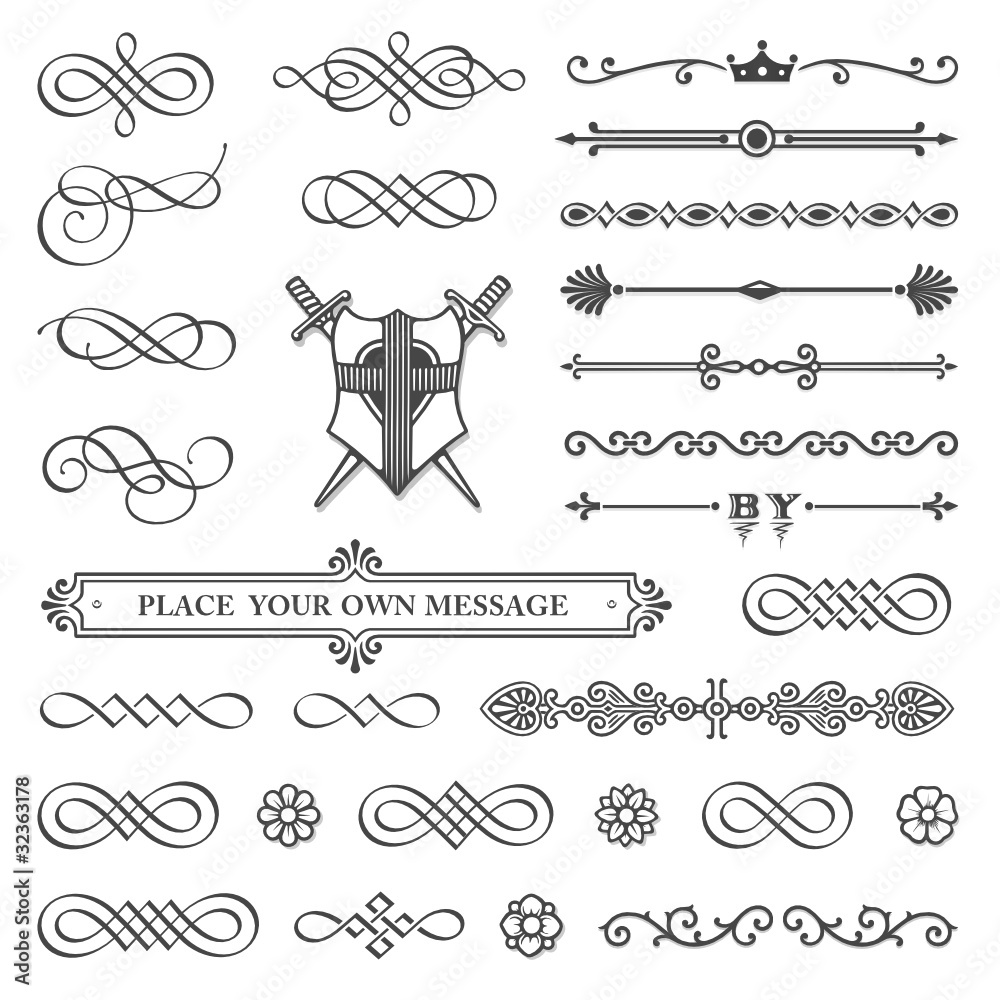 Calligraphy, Divider & Design Elements