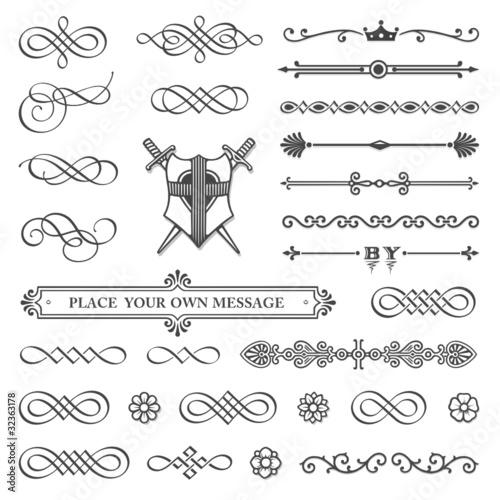 Calligraphy, Divider & Design Elements