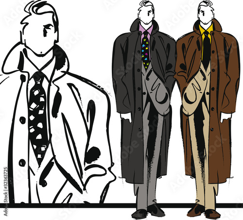 Fashion & handsome business men. Vector illustration